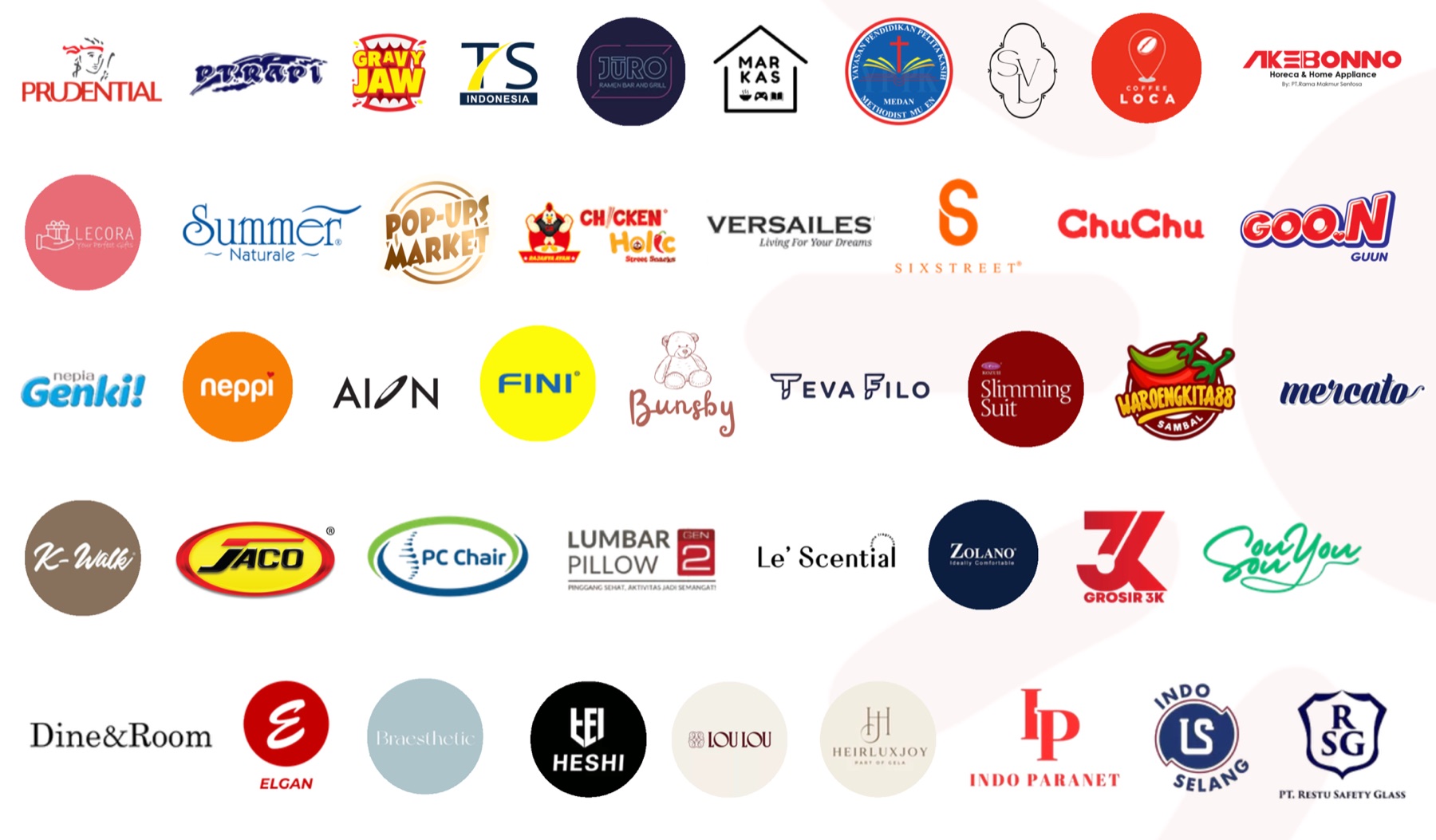 Logos of brands that have worked with Big Sun Digital